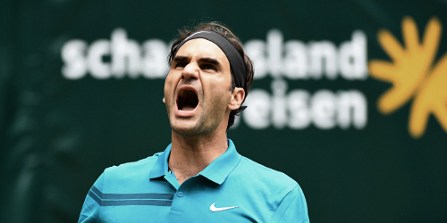 Roger Federer op de Gerry Weber Open 2018
