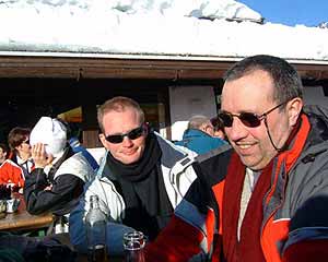 Stijn en Danny bij de après-ski