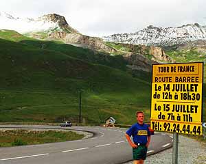 Aankondiging passage Tour de France in Franse Alpen