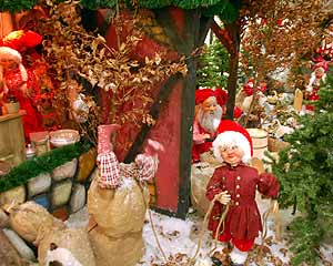 Kerstversiering in het winkelcentrum van Lyngby