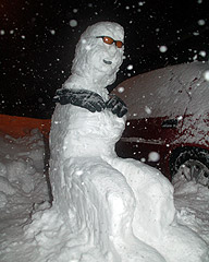 Sneeuwvrouw in Fieberbrunn