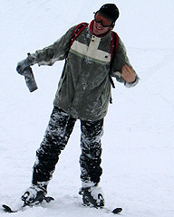 Hannes maakte kennis met de sneeuw in Fieberbrunn