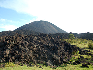 De Pacaya. een actieve vulkaan nabij Guatemala City.