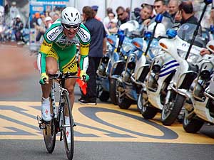 Steve Zampieri in de proloog van de Giro d'Italia 2006.