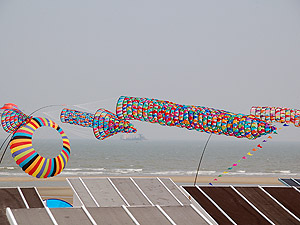 Kleurrijke kites.