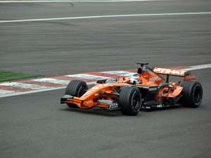 Christian Klien in de Spyker F1.