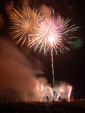 Internationaal Vuurwerkfestival op strand van Duinbergen 2007.