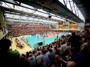 Barragewedstrijd volleybal Belgie-Griekenland